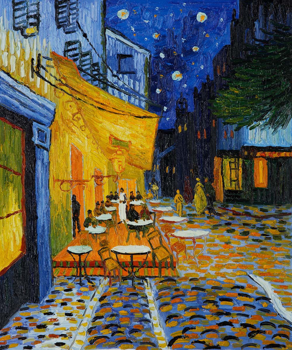 Cafe Terrace at Night by Vincent Van Gogh - Click Image to Close